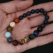 Load image into Gallery viewer, Men&#39;s Natural Stone Eight Planets Beads Bracelet
